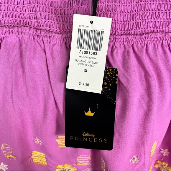 NWT Disney Tangled Lanterns and Flowers Smock Top Size XL - Picture 8 of 8